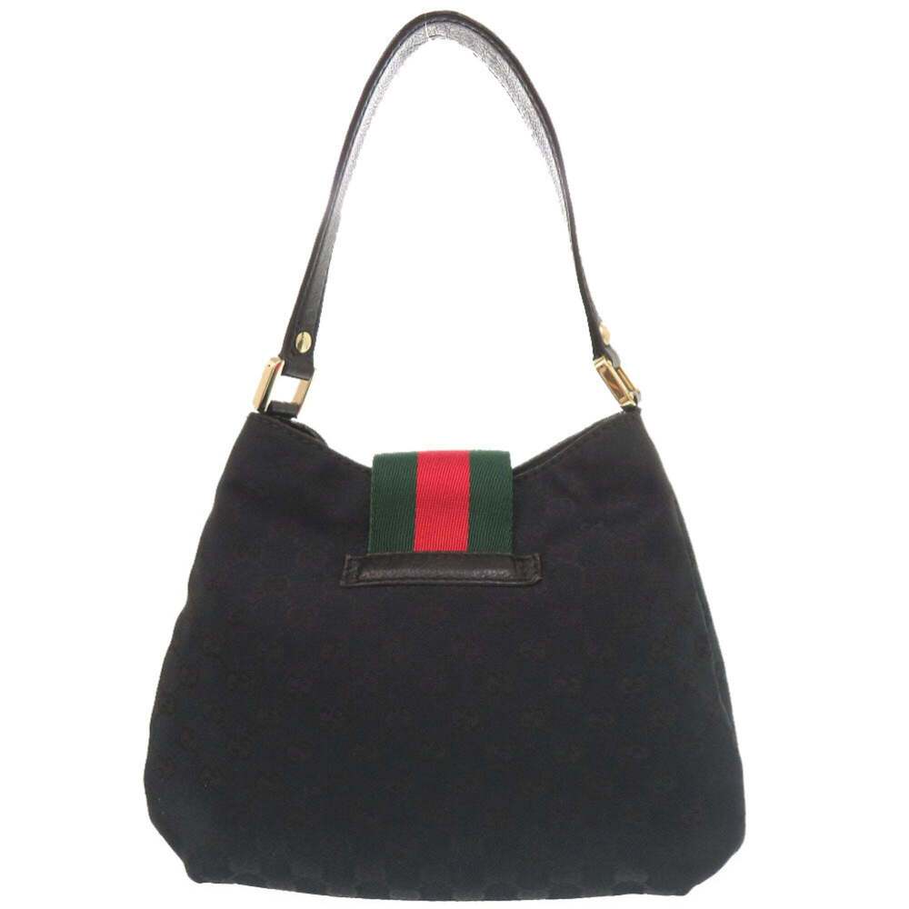 GUCCI Authentic Black Leather Shoulder Bag - Picture 3 of 10